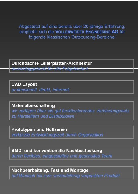 Firmenportrait als PDF - bei Vollenweider Engineering AG