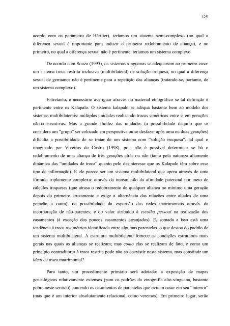 Parentesco e aliança entre os Kalapalo do Alto Xingu - Comunidade ...