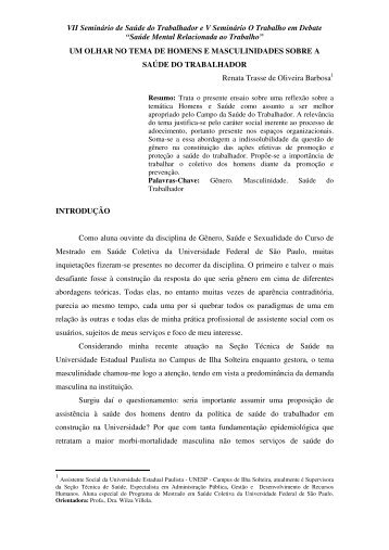 Saúde Mental Relacionada ao Trabalho - Proceedings.scielo.br