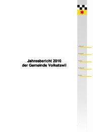 Jahresbericht 2010 der Gemeinde Volketswil Jahresbericht 2010 ...