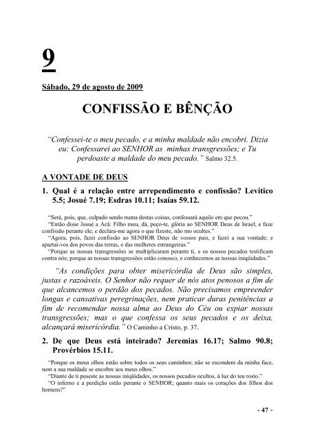 lIÇÕES ESCOLA SABATINA 2 semestre 2009 ... - sda1844.org