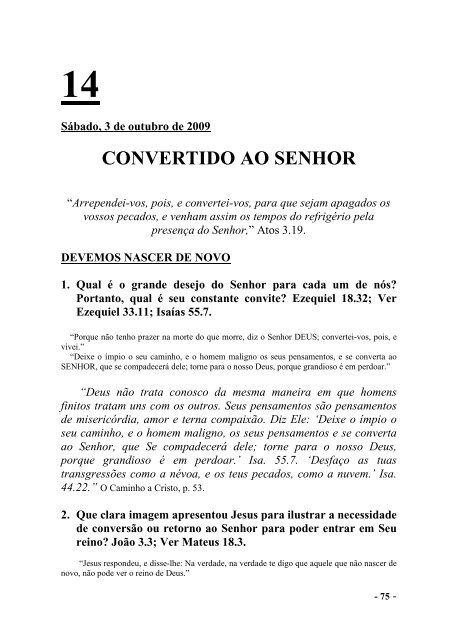 lIÇÕES ESCOLA SABATINA 2 semestre 2009 ... - sda1844.org