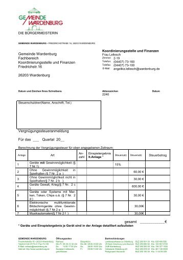 Bescheid - Gemeinde Wardenburg