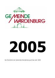 Der Rückblick der Gemeinde Wardenburg auf das Jahr  2005