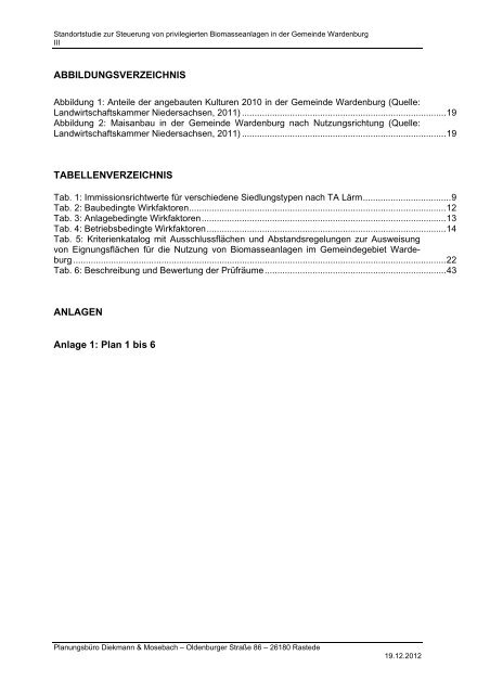 Standortstudie zur Steuerung - Gemeinde Wardenburg