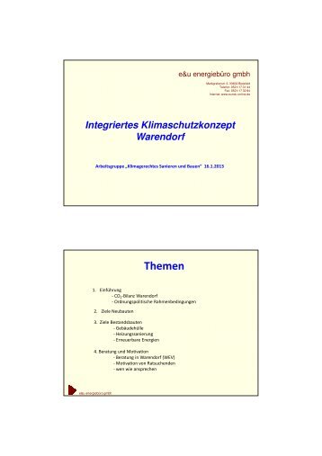 Präsentation e&u energiebüro gmbh - Warendorf