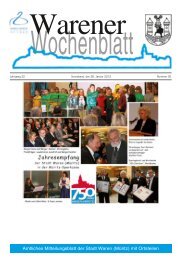 Amtliches Mitteilungsblatt der Stadt Waren (Müritz) mit Ortsteilen