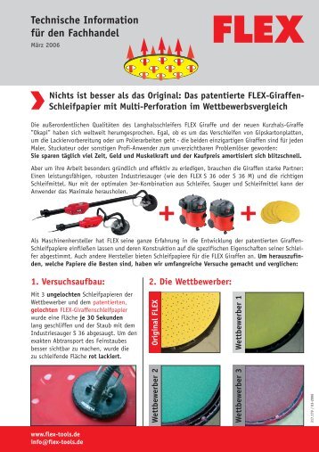 Technische Informationen Giraffen-Schleifpapier - Günther ...