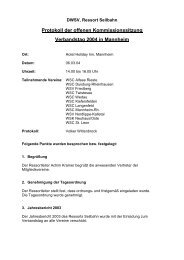 Protokoll der offenen Kommissionssitzung Verbandstag  2004 in ...