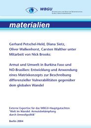 Armut und Umwelt in Burkina Faso und NO-Brasilien - WBGU