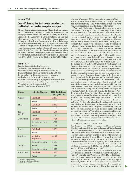 Zukunftsfähige Bioenergie und nachhaltige Landnutzung