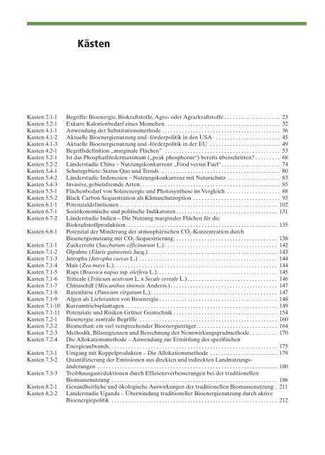 Zukunftsfähige Bioenergie und nachhaltige Landnutzung