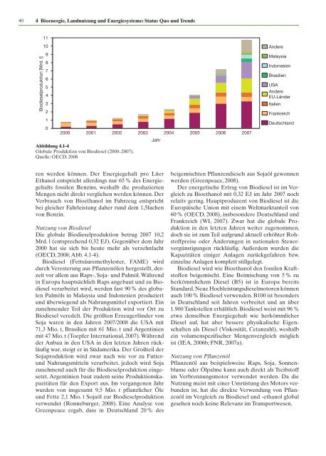 Zukunftsfähige Bioenergie und nachhaltige Landnutzung