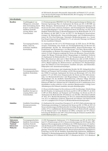 Zukunftsfähige Bioenergie und nachhaltige Landnutzung