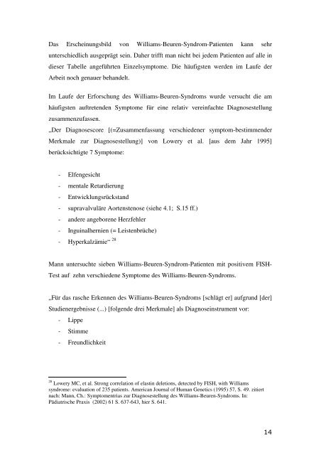 Facharbeit v. M. Sandhofer, 2004 - Williams-Beuren-Syndrom ...