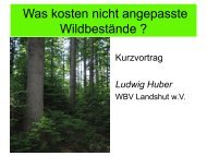 Kosten der Waldverjüngung Vergleich - WBV Landshut wV