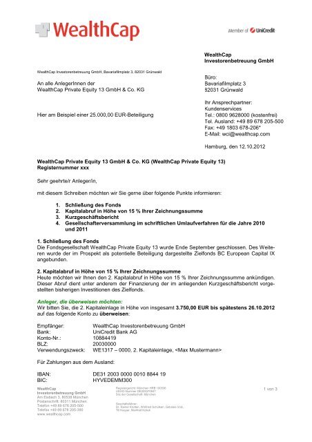 Wealthcap Investorenbetreuung Gmbh Printportala0 242 02 01 01
