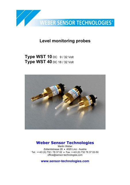 Level monitoring probes Type WST 10