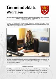 Gemeindeblatt 03.2011 2 - Gemeinde Wehringen