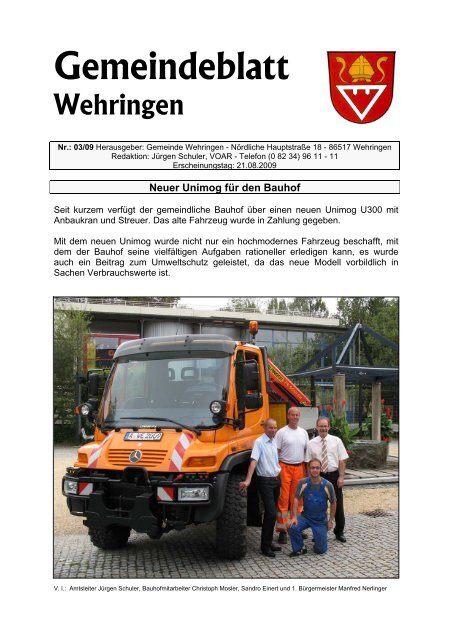 Gemeindeblatt - Gemeinde Wehringen