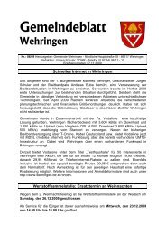 Gemeindeblatt - Gemeinde Wehringen