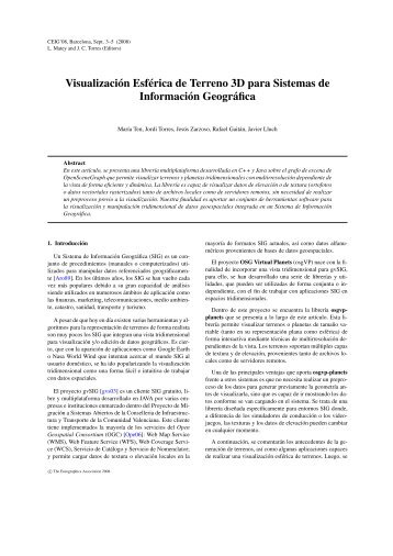 Visualización Esférica de Terreno 3D para Sistemas de Información ...