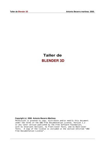 Taller de BLENDER 3D - El Viajero