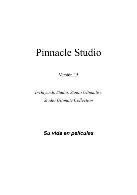 Pinnacle Studio 15 Manual