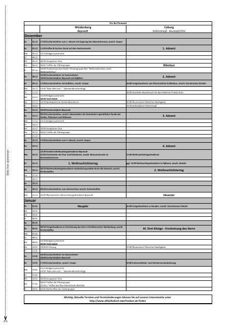 Gemeindebrief 4/2012 - Alt-Katholische Gemeinde in Coburg