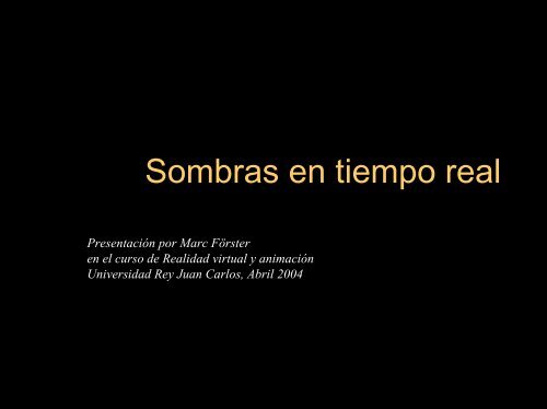 Sombras en tiempo real - Un sitio web