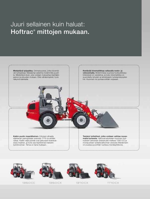 Hoftrac® 13 sarja - Weidemann GmbH
