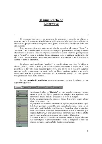 Manual Corto de LightWave 5.6 - Oretano