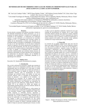 RENDERIZADO DE RECORRIDOS VIRTUALES DE MODELOS ...