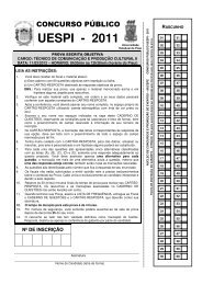 Técnico de Comunicação e Produção Cultural II - Nucepe - Uespi