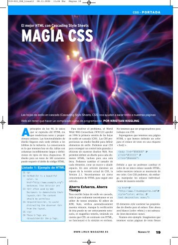 A, B, CSS Práctico [PDF, 1446 kB] - Linux Magazine