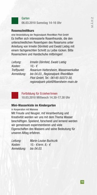 Programm 2010 - Gesellschaft zur Rekultivierung der ...