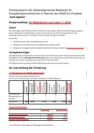 Förderprogramm der Verbandsgemeinde Weilerbach für ...