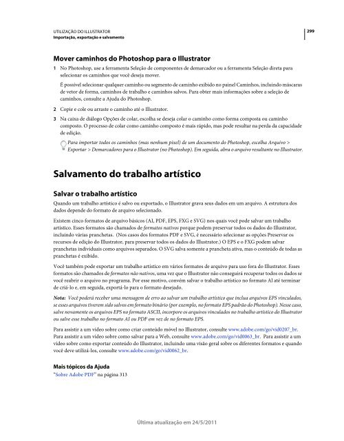 Utilização do Illustrator CS5 (PDF) - Adobe