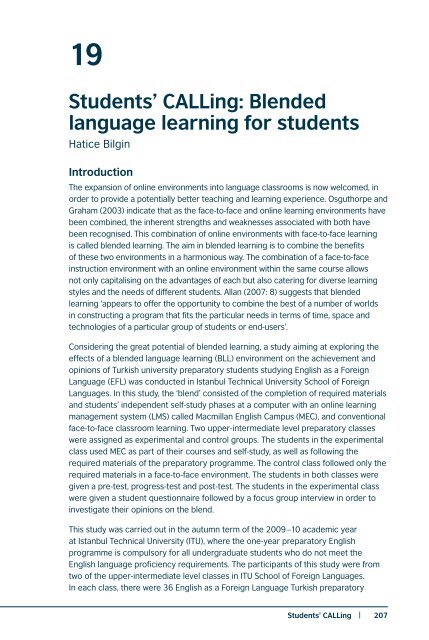 Blended Learning in English Language Teaching: Course Design and Implementation