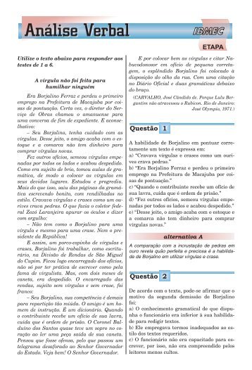 lingua portuguesa - Oficina do Estudante