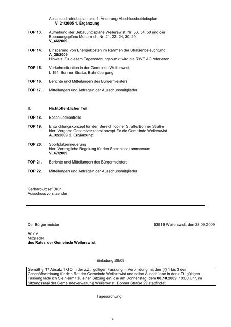 Amtsblatt 23.2009 - Gemeinde Weilerswist