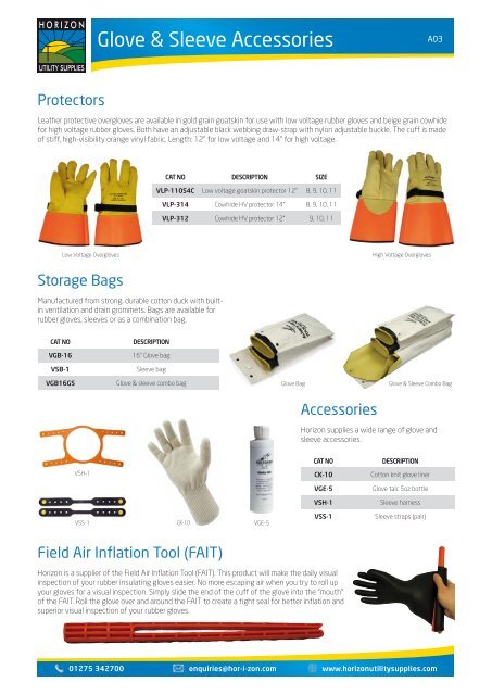 Horizon Utility Supplies Catalogue