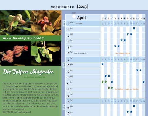 Umweltkalender 2013 - Stadt Weingarten