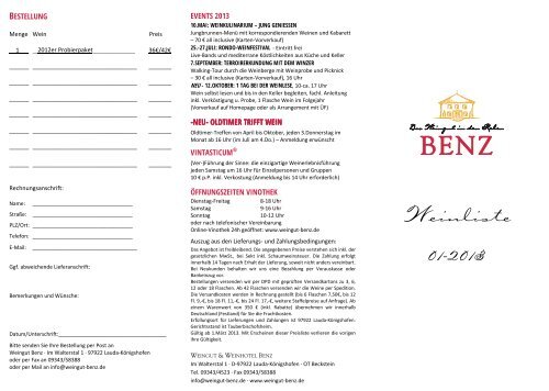 Weinpreisliste als PDF laden - Weingut Benz
