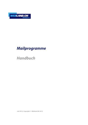 Handbuch Mailprogramme - Webland.ch