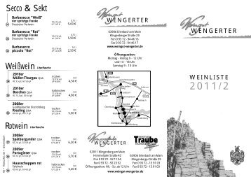 aktuelle Preisliste als pdf-Datei. - Weingut Wengerter