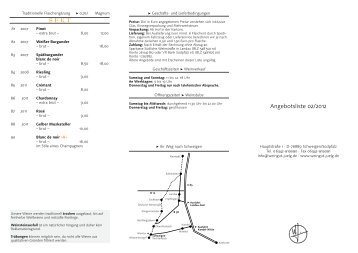 Preisliste drucken - Weingutes Jülg in Schweigen