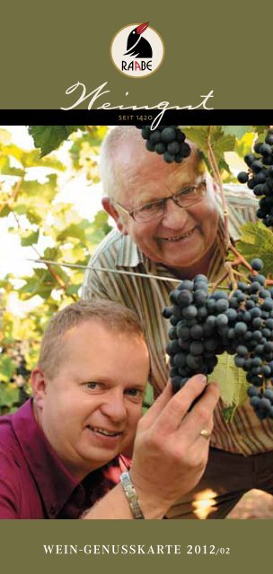 Unsere aktuelle Weinkarte zum Herunterladen - Weingut Raabe