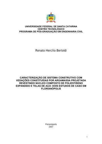 Renato Hercílio Bertoldi - Universidade Federal de Santa Catarina