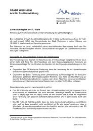 Hinweise zu Verfahren und Umsetzung - Stadt Weinheim